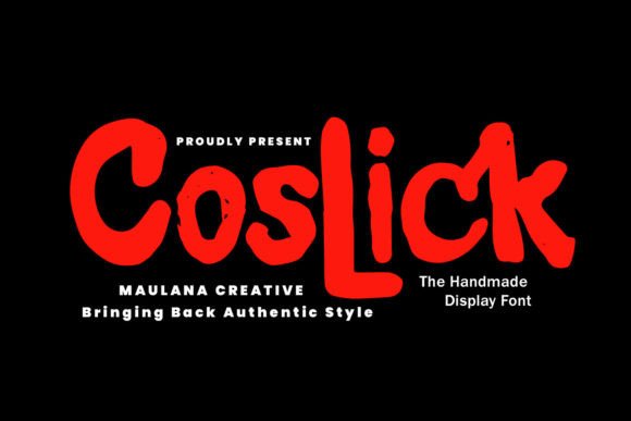 Coslick Font: A Handmade Display Typeface for Campaign Creators