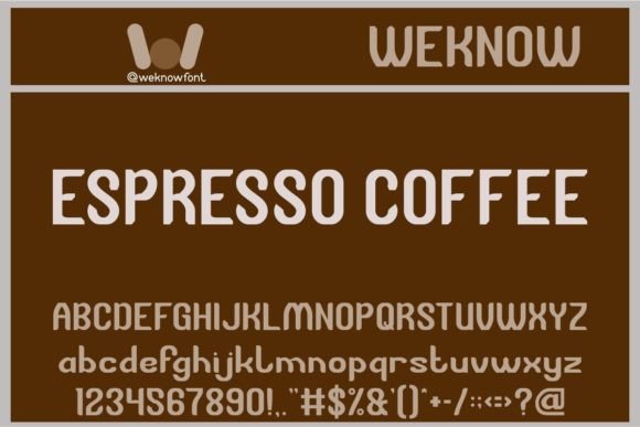 Espresso Coffee: A Display Font for Digital Design Projects