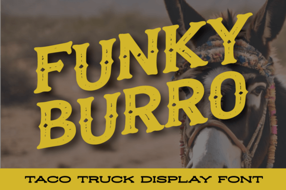 Funky Burro: A Rustic Display Font for Marketing Impact