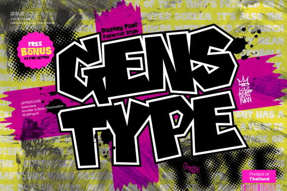 Gens Type: A Thick Display Font for Editorial Charm