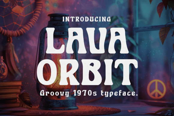 Lava Orbit Font: Groovy 70s Style for Crafters