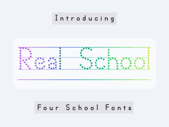 Real School Font: A Display Typeface for Playful Digital Design