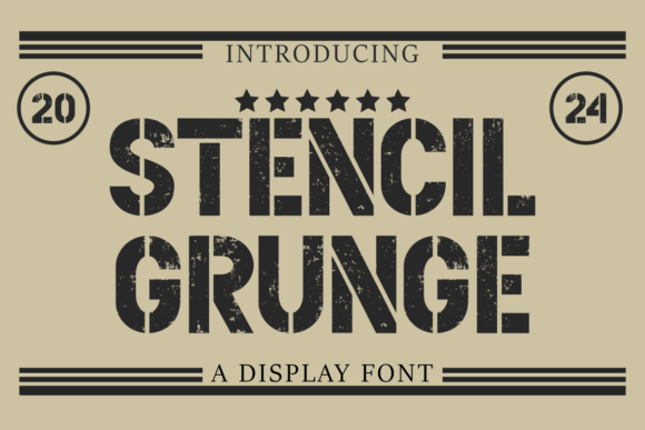 Stencil Gruge: A Bold Display Font for Crafters