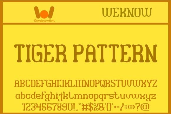 Tiger Pattern: A Whimsical Display Font for Digital Branding