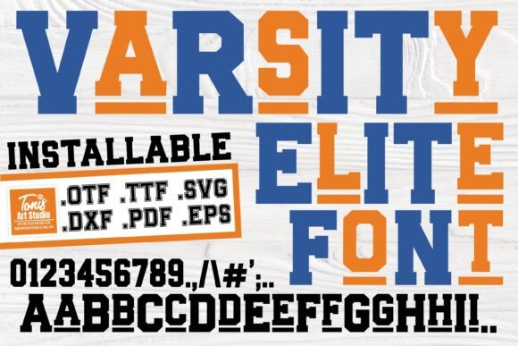 Varsity Elite: A Bold Display Font for Small Business Branding